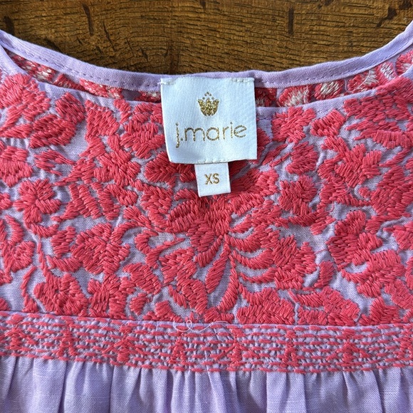 Embroidered Pink and Purple Top - Picture 3 of 4